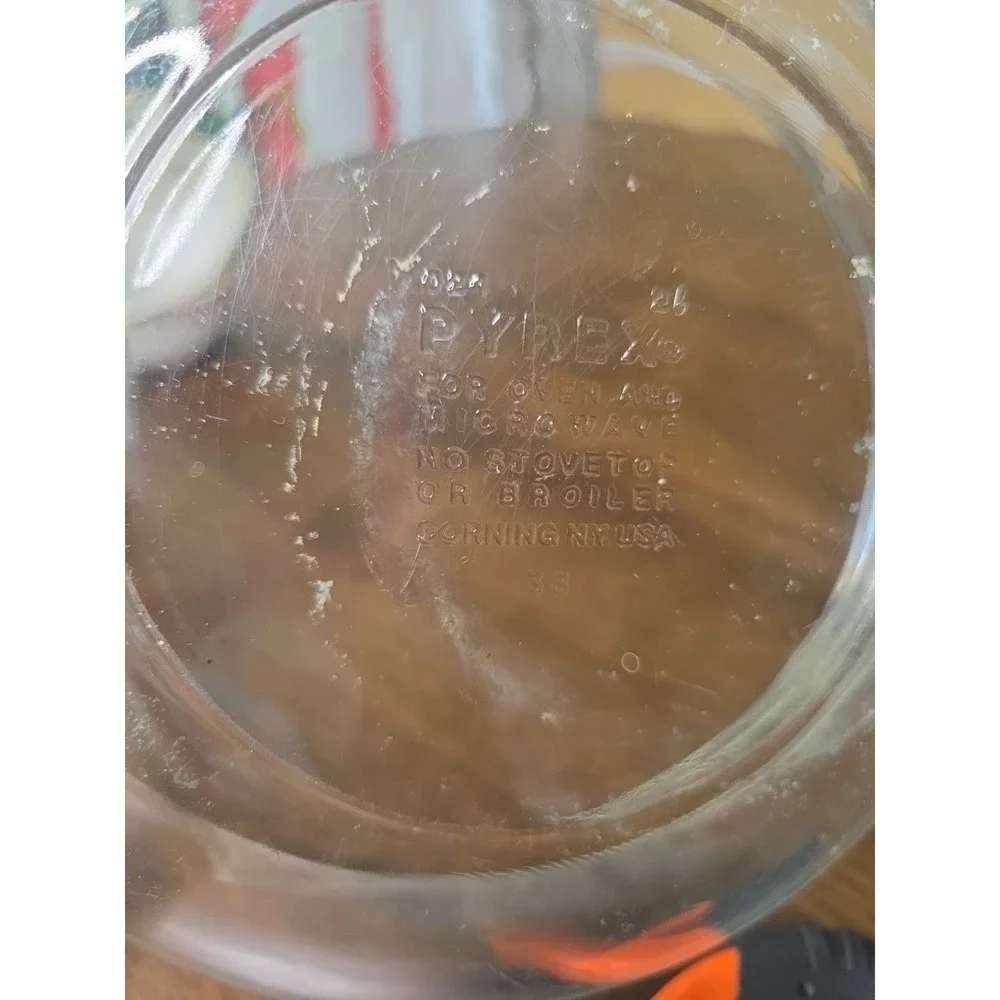 Vintage Pyrex #024‎ Clear Glass 2 Qt. Round 8 1/2